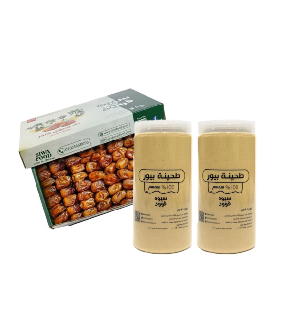 عرض 2 ك طحينة + 1 كرتونة تمر سيوي